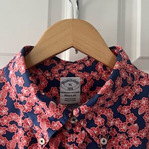 Brooks Brothers Floral Button-Down Short Sleeve Shirt